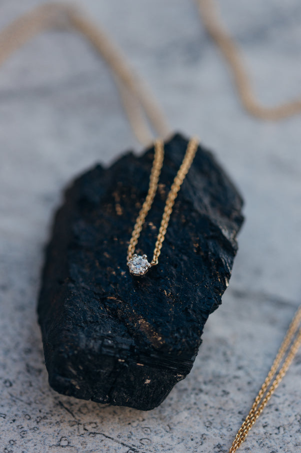 Brillant 14 Karat Gelbgold Kette