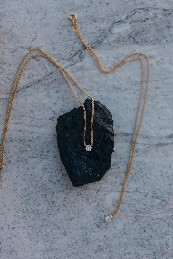Brillant 14 Karat Gelbgold Kette