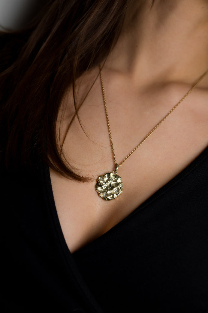 Zodiac 14 Karat Gelbgold Anhänger