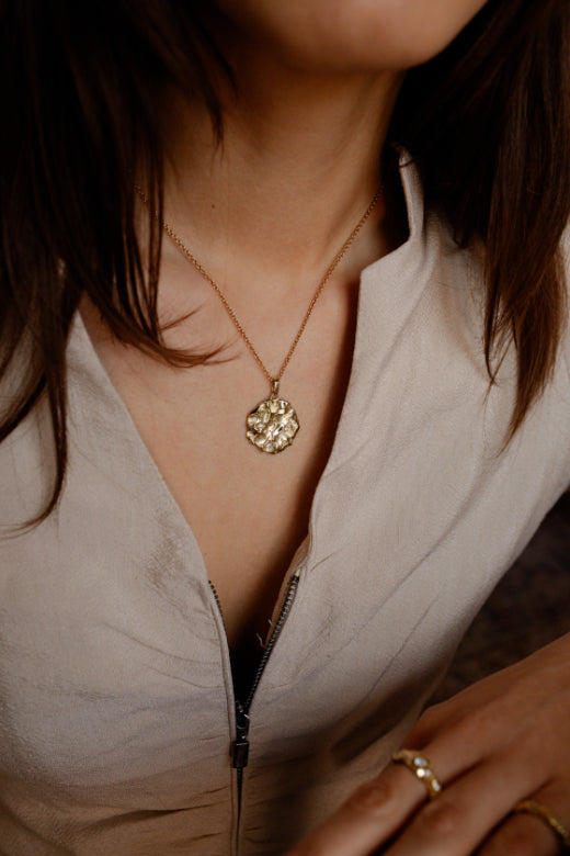 Zodiac 14 Karat Gelbgold Anhänger