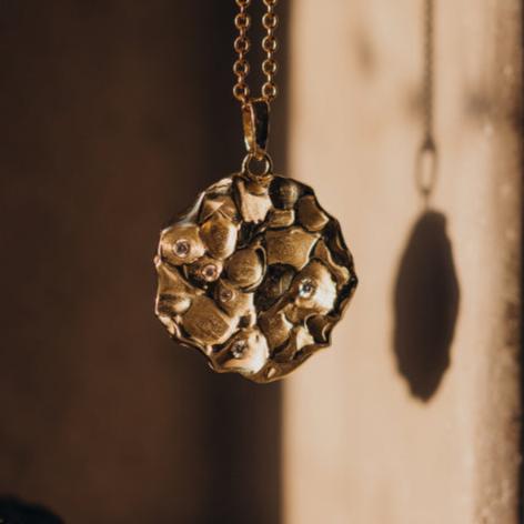 Zodiac 14 Karat Gelbgold Anhänger