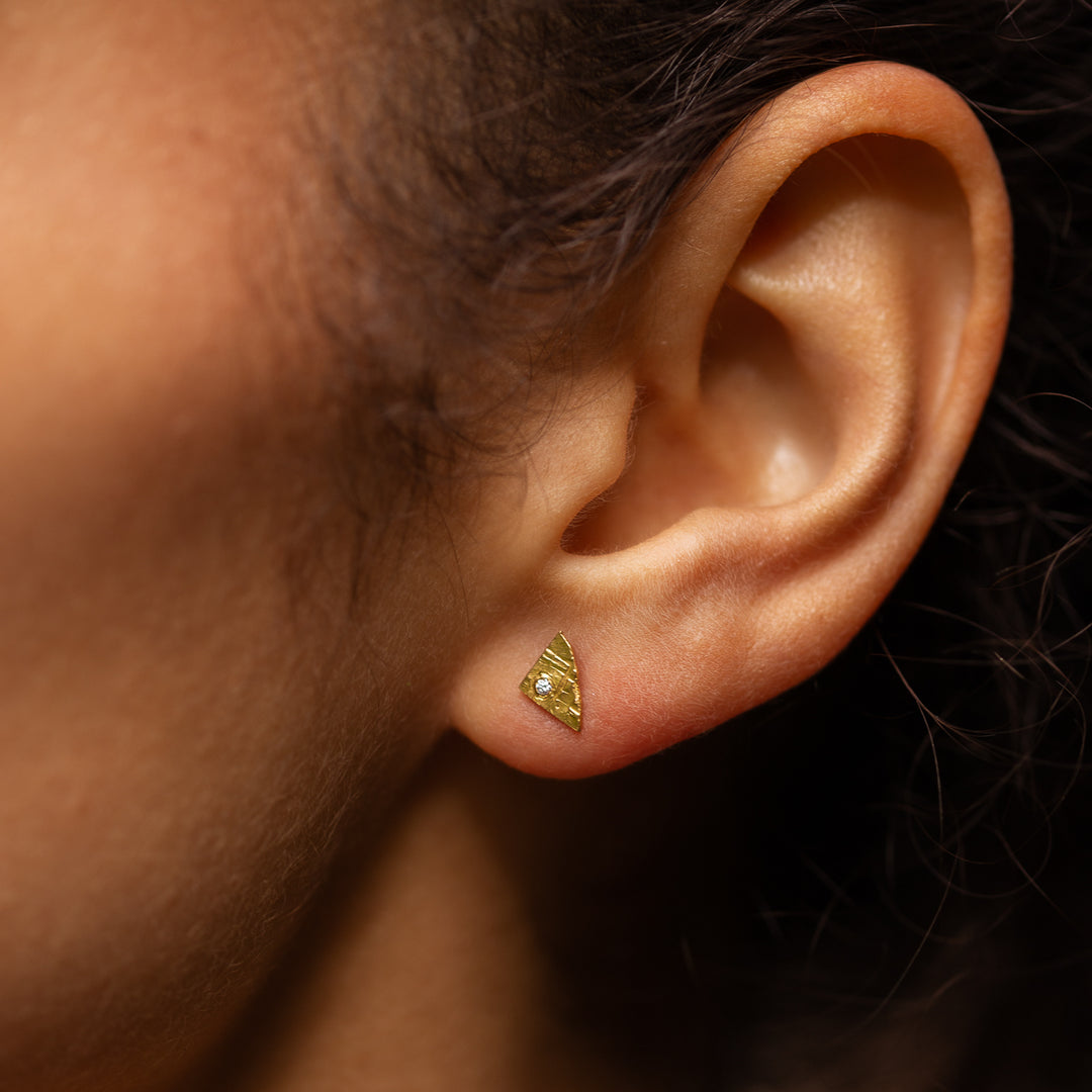 Phoebe 18 Karat Gelbgold Brillant Ohrstecker