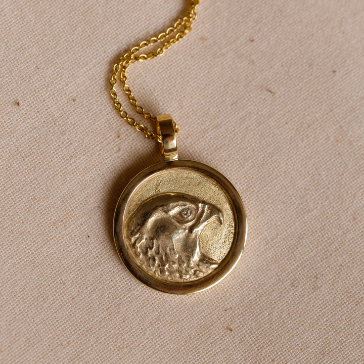 Falcon 14 Karat Gelbgold Brillant Anhänger