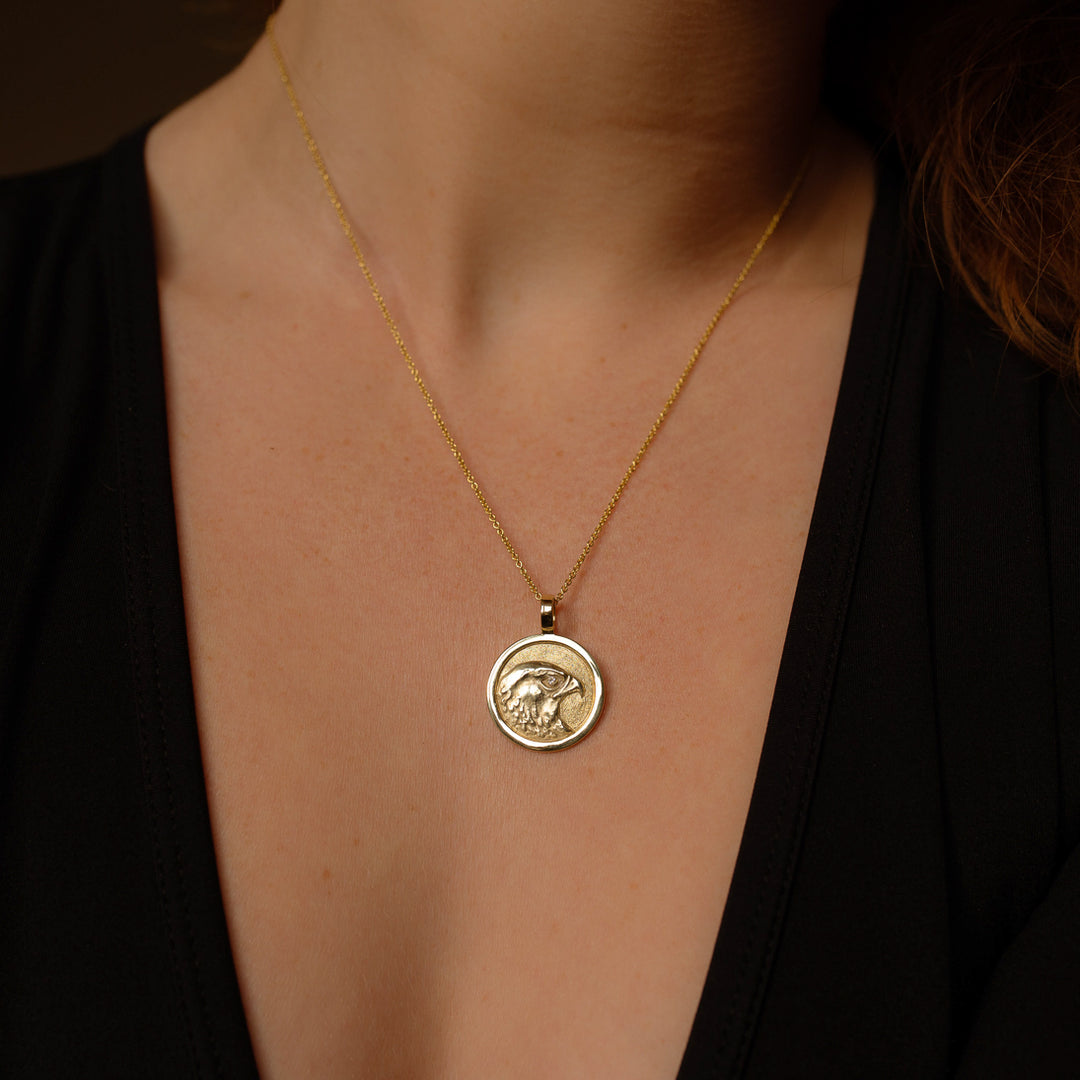Falcon 14 Karat Gelbgold Brillant Anhänger