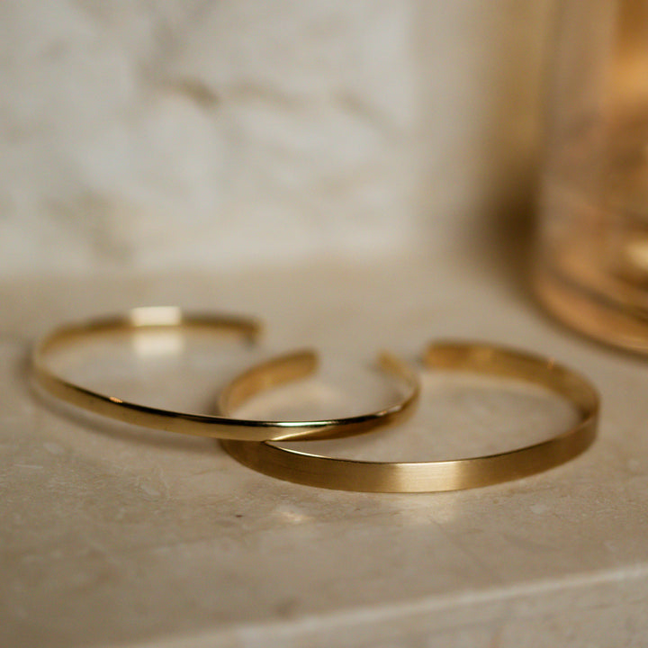 Golden Times 14 Karat Gelbgold matte Armspange