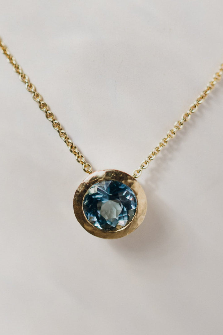 Rio 18 Karat Gelbgold Aquamarin Kette