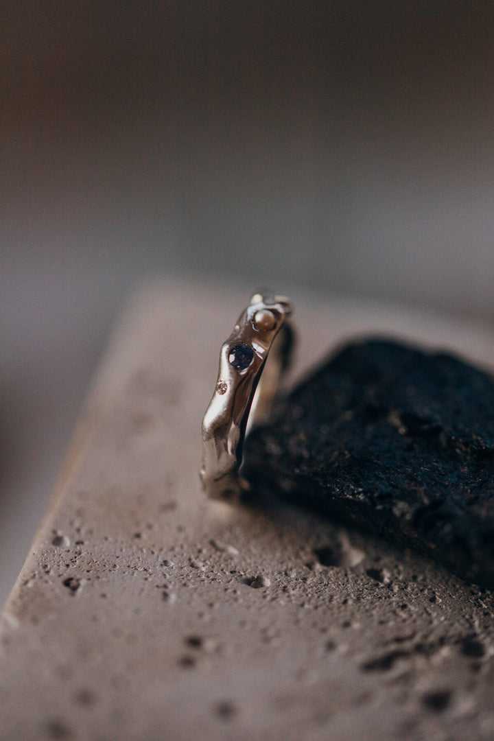 CF Atelier Mystery 925er Silber Saphir Ring