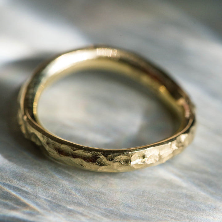 Eternally 14/18 Karat Weißgold/Gelbgold Strukturierter Ring